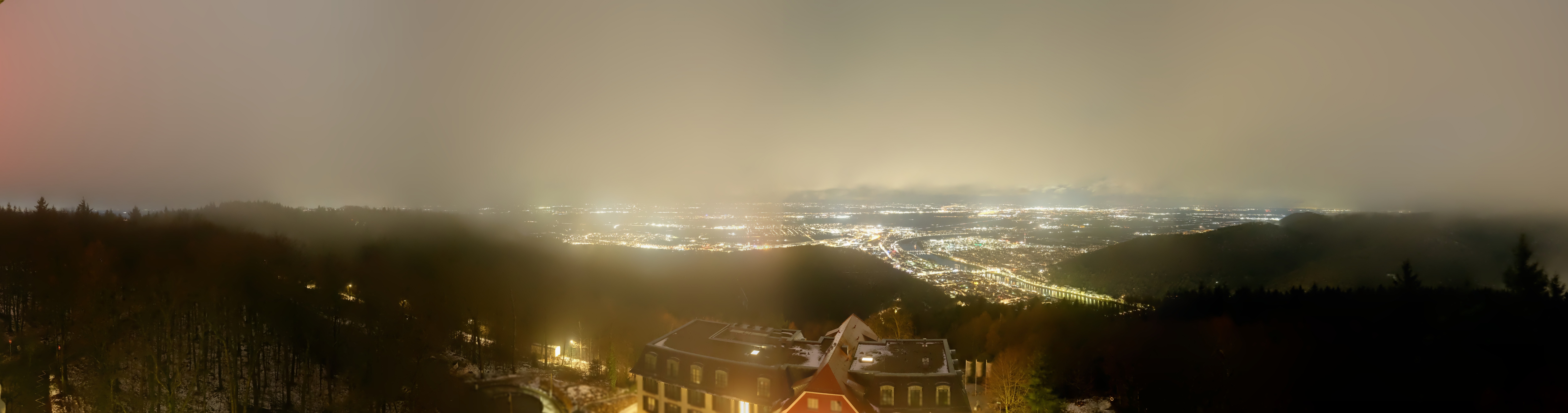 Archiv Foto Webcam Heidelberg - Panorama vom Berggasthof Königstuhl