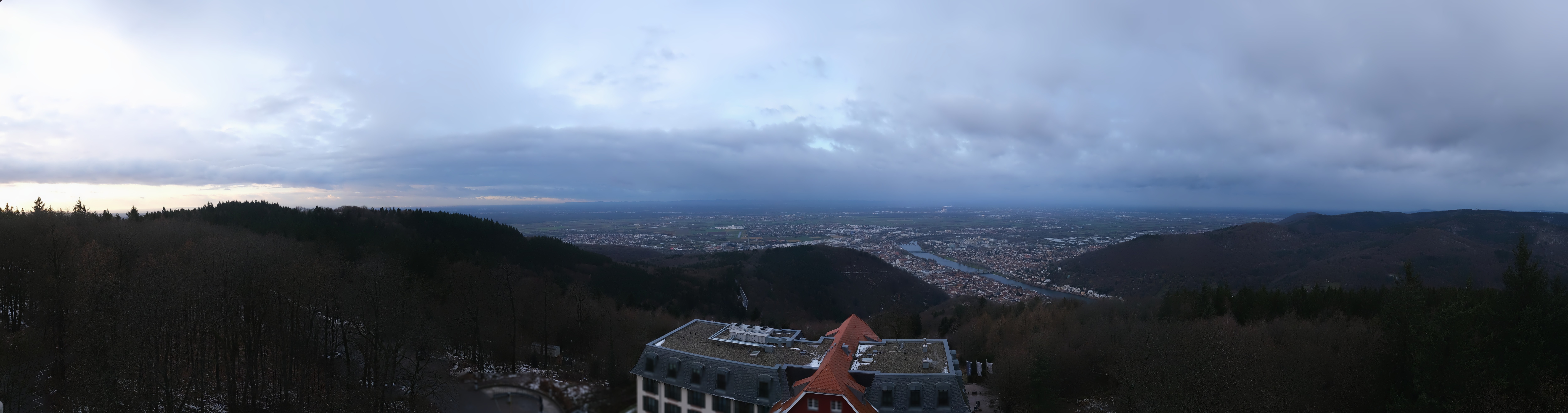Archiv Foto Webcam Heidelberg - Panorama vom Berggasthof Königstuhl