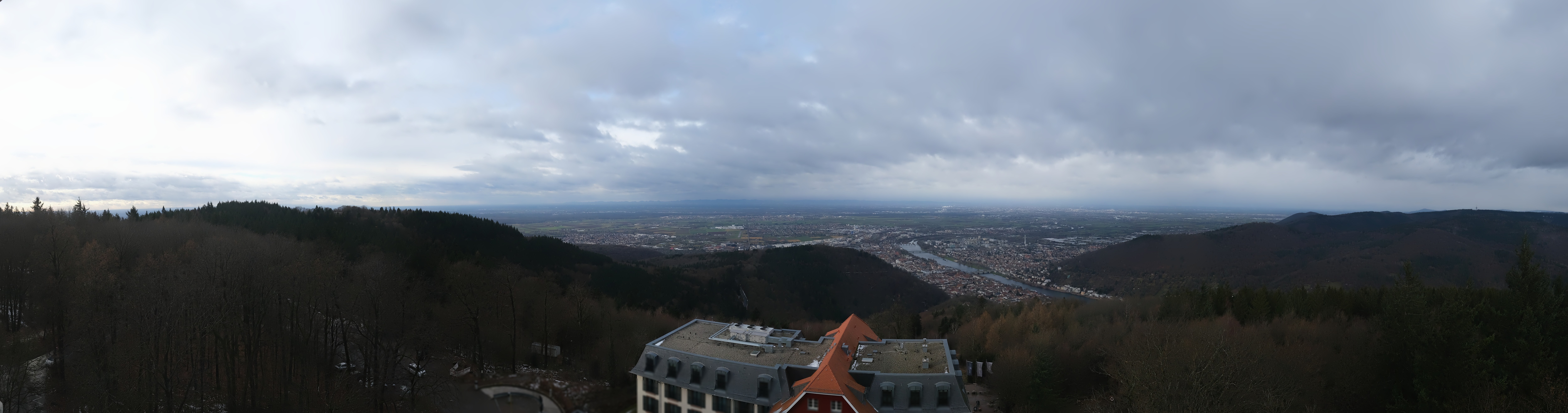 Archiv Foto Webcam Heidelberg - Panorama vom Berggasthof Königstuhl