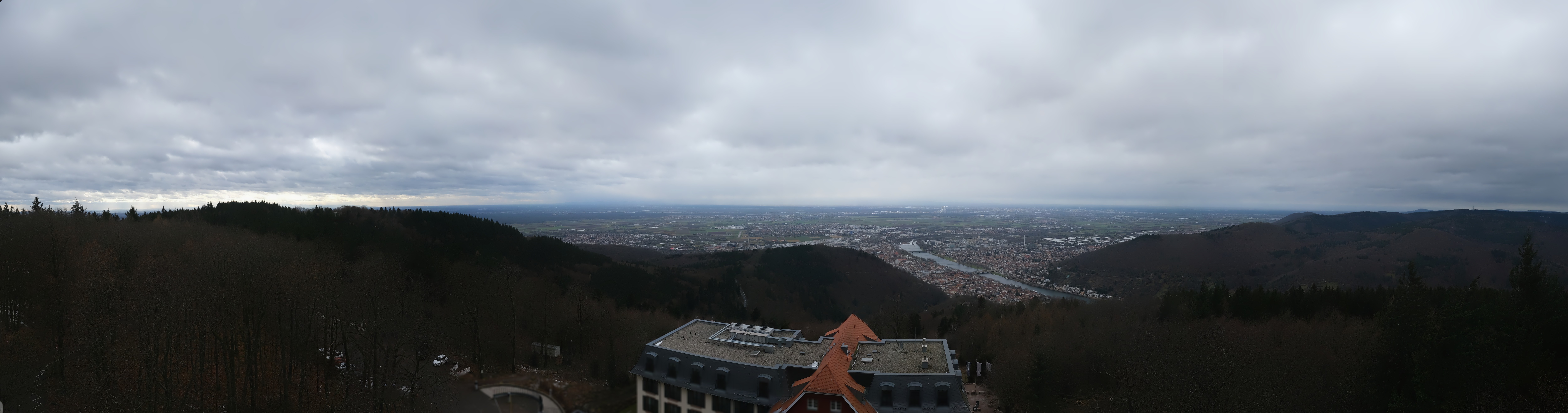 Archiv Foto Webcam Heidelberg - Panorama vom Berggasthof Königstuhl