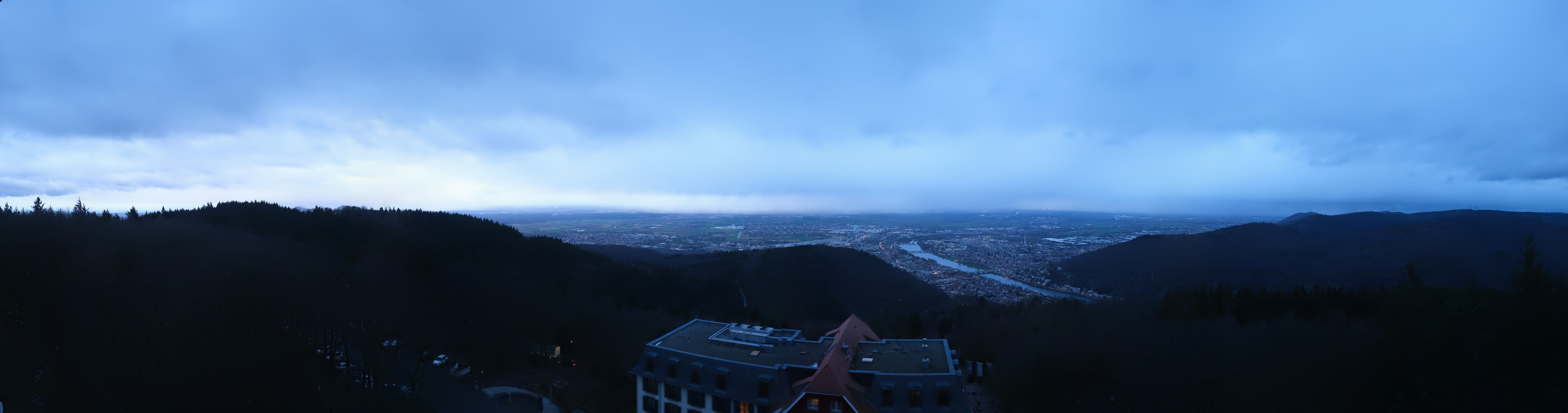 Archiv Foto Webcam Heidelberg - Panorama vom Berggasthof Königstuhl