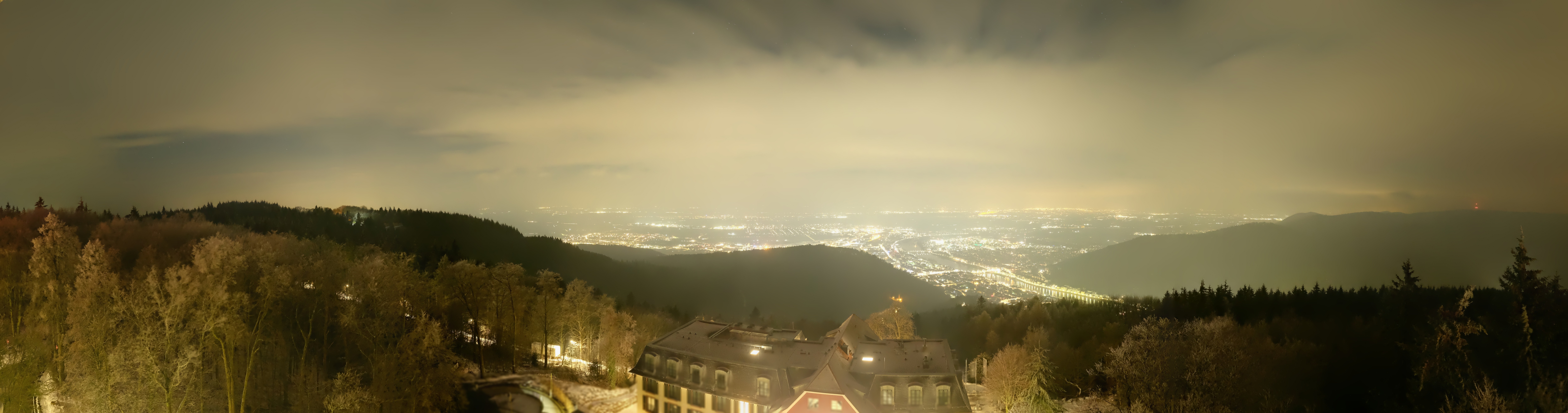 Archiv Foto Webcam Heidelberg - Panorama vom Berggasthof Königstuhl
