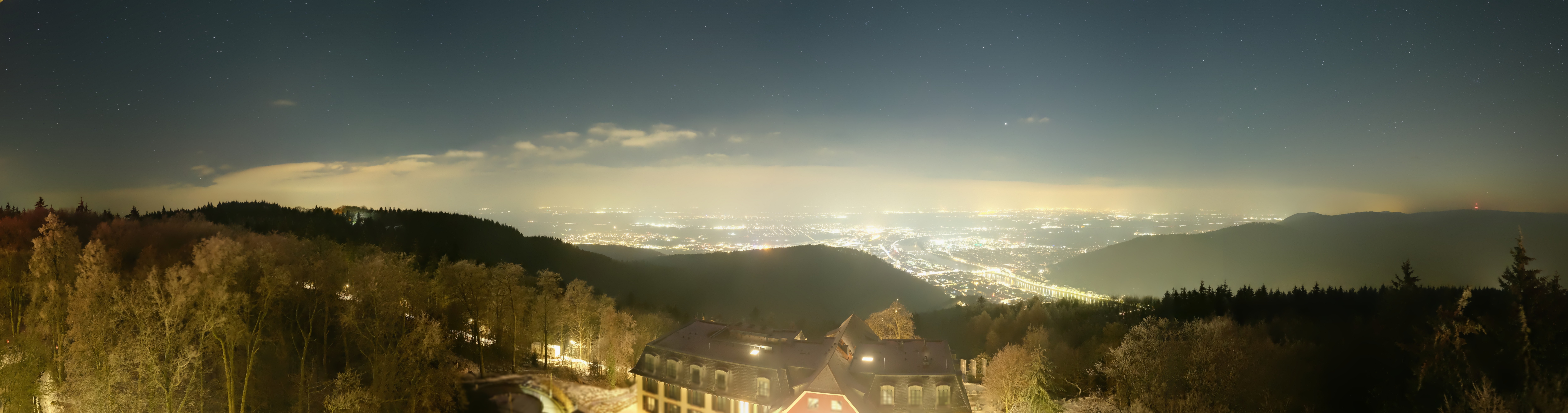 Archiv Foto Webcam Heidelberg - Panorama vom Berggasthof Königstuhl