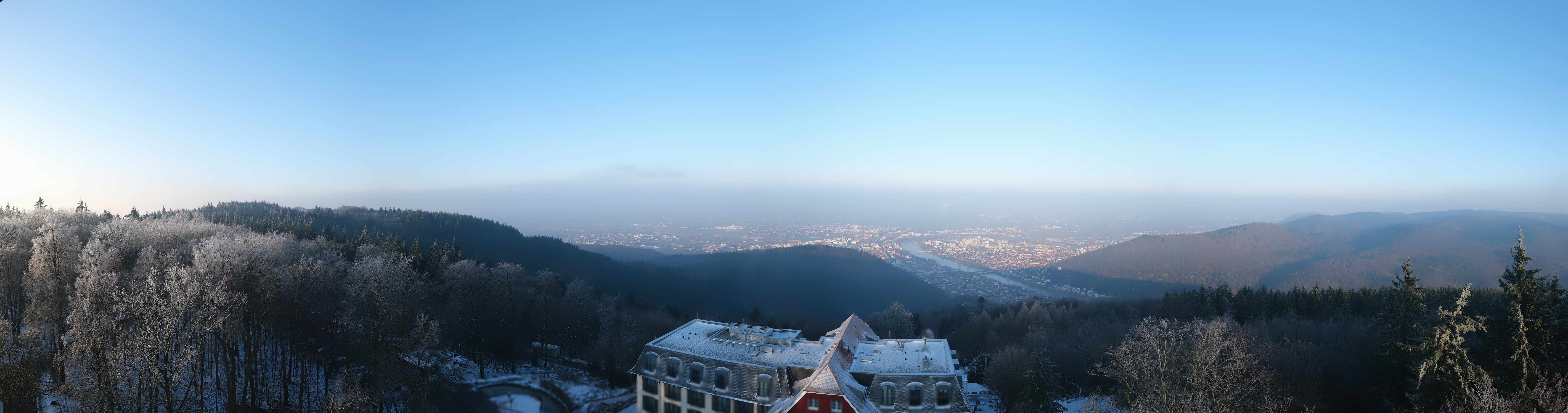 Archiv Foto Webcam Heidelberg - Panorama vom Berggasthof Königstuhl
