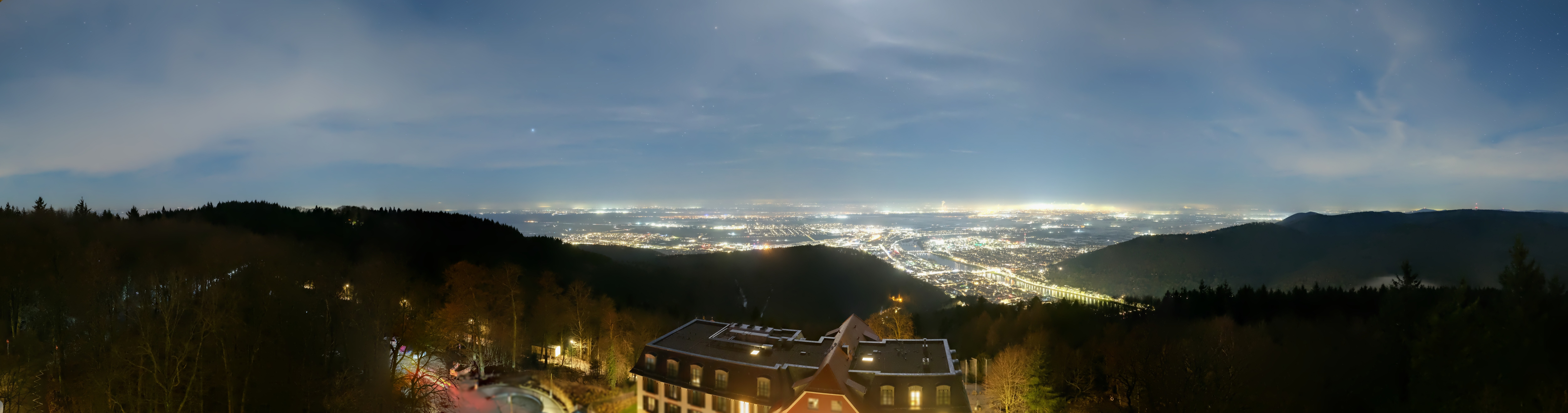 Archived image Webcam Heidelberg - View from Hotel Königstuhl