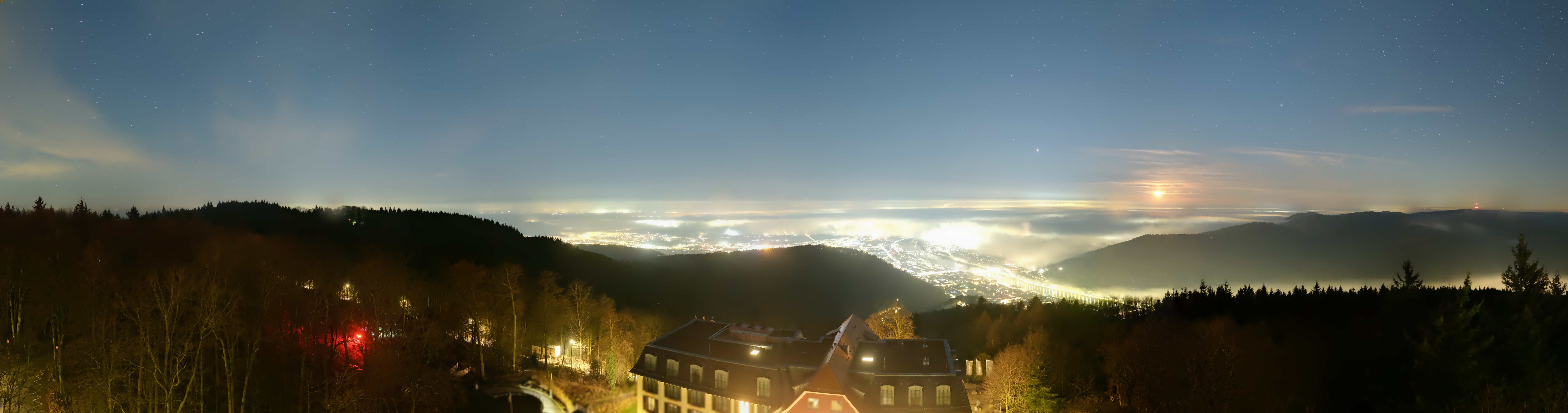 Archived image Webcam Heidelberg - View from Hotel Königstuhl