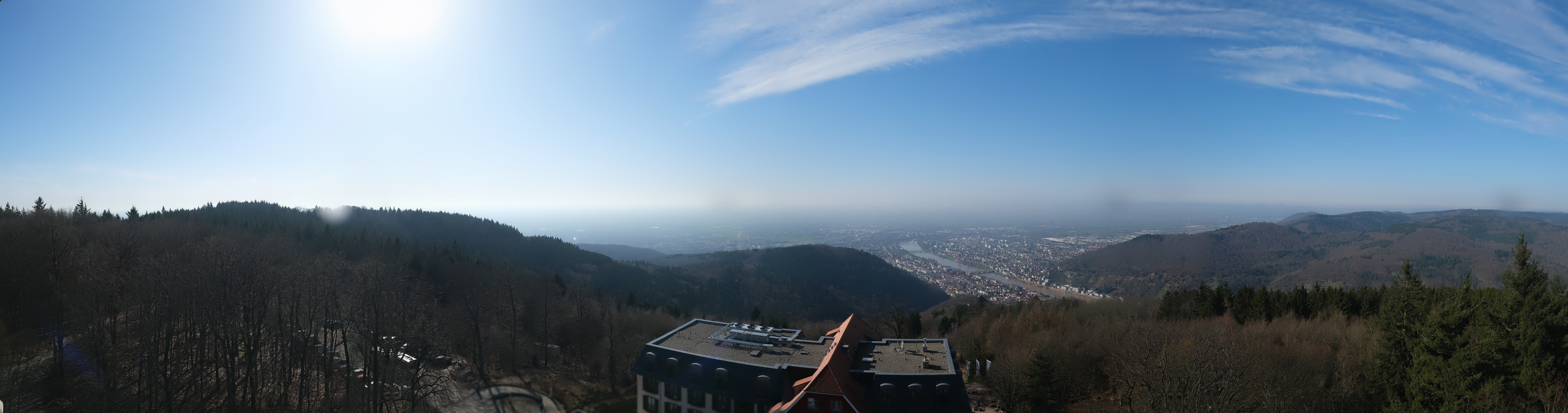 Archived image Webcam Heidelberg - View from Hotel Königstuhl