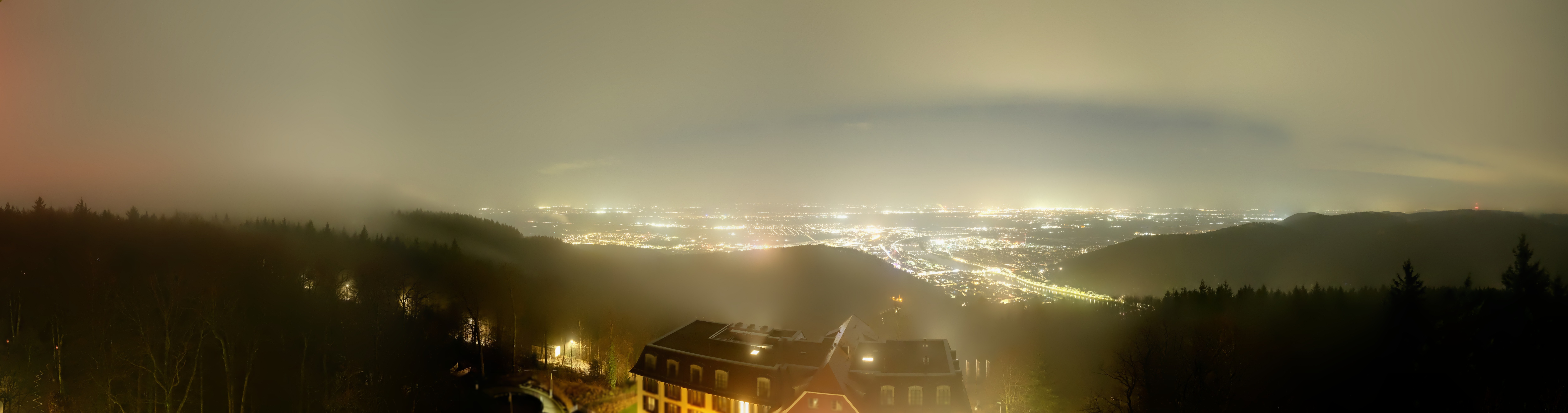 Archived image Webcam Heidelberg - View from Hotel Königstuhl