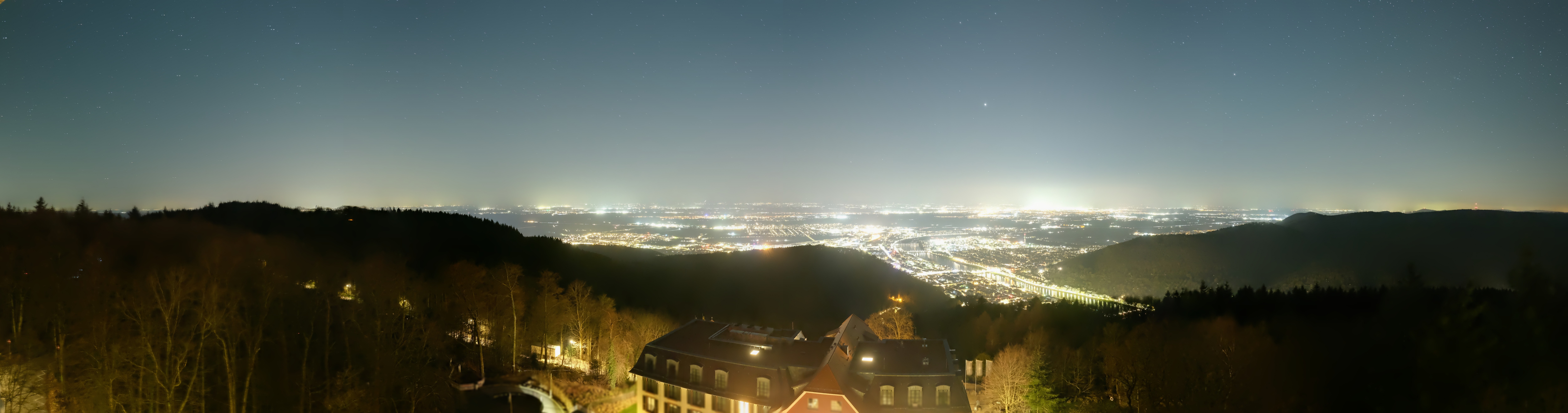 Archiv Foto Webcam Heidelberg - Panorama vom Berggasthof Königstuhl