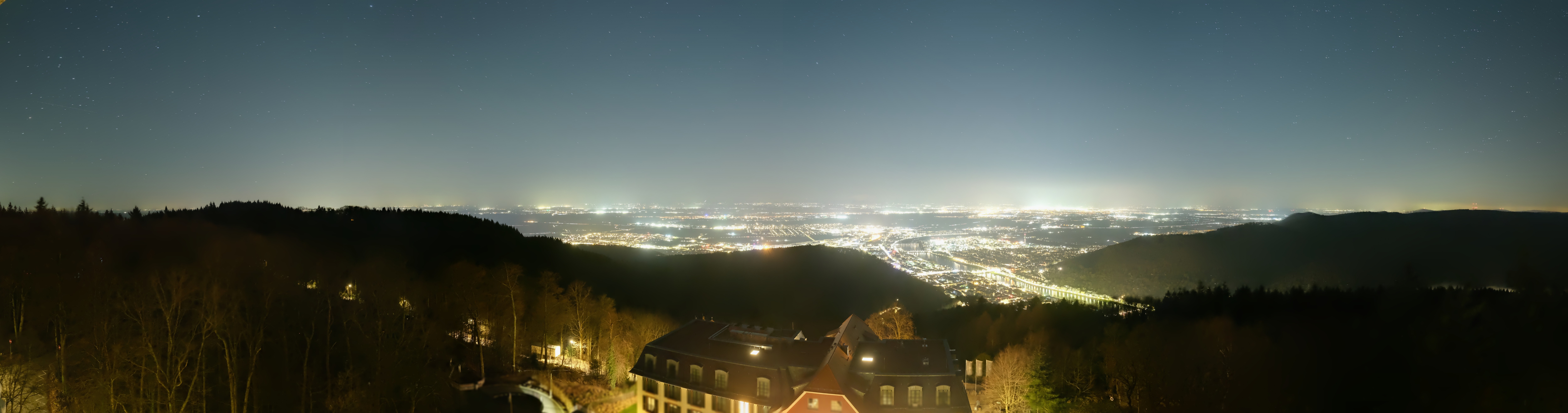 Archiv Foto Webcam Heidelberg - Panorama vom Berggasthof Königstuhl