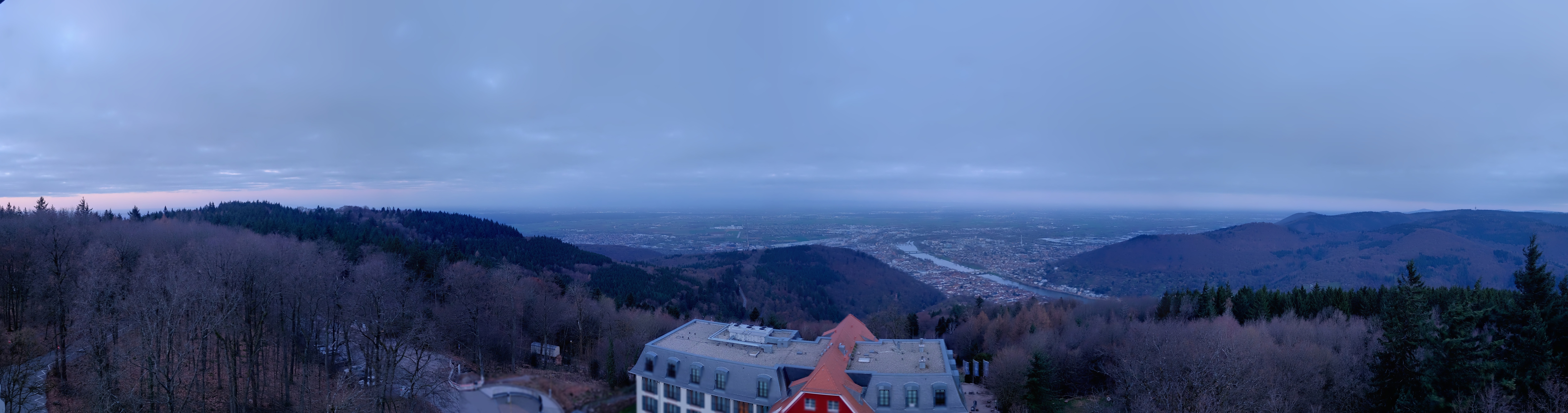 Archiv Foto Webcam Heidelberg - Panorama vom Berggasthof Königstuhl