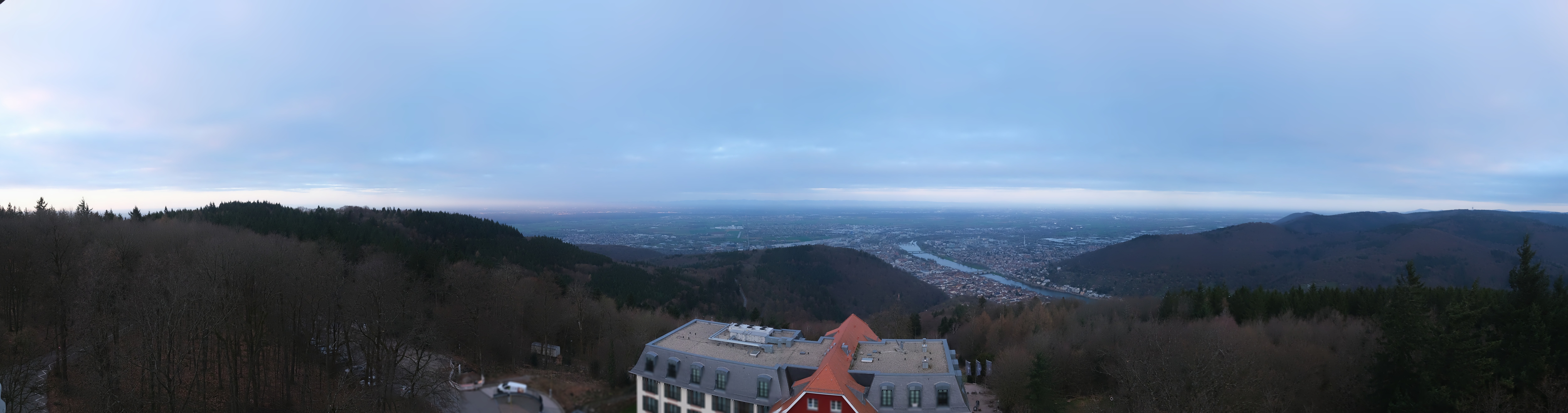 Archiv Foto Webcam Heidelberg - Panorama vom Berggasthof Königstuhl