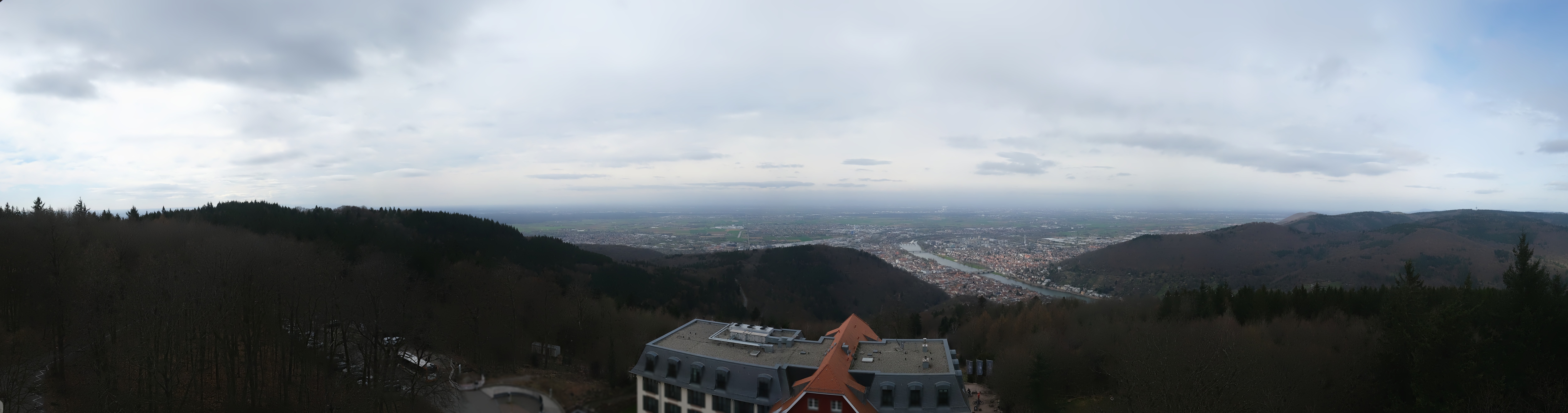Archiv Foto Webcam Heidelberg - Panorama vom Berggasthof Königstuhl