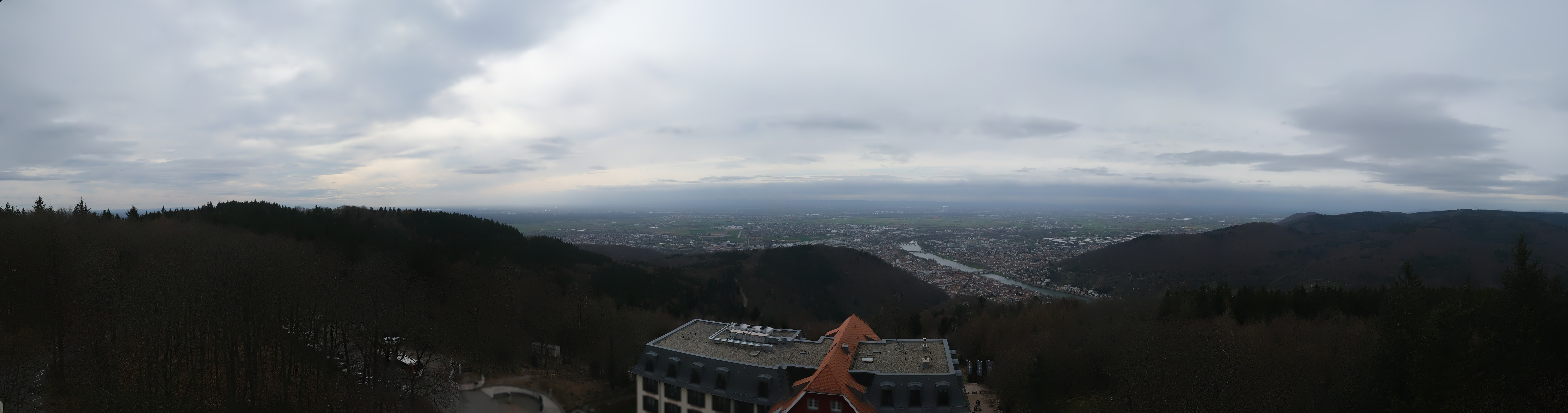 Archiv Foto Webcam Heidelberg - Panorama vom Berggasthof Königstuhl