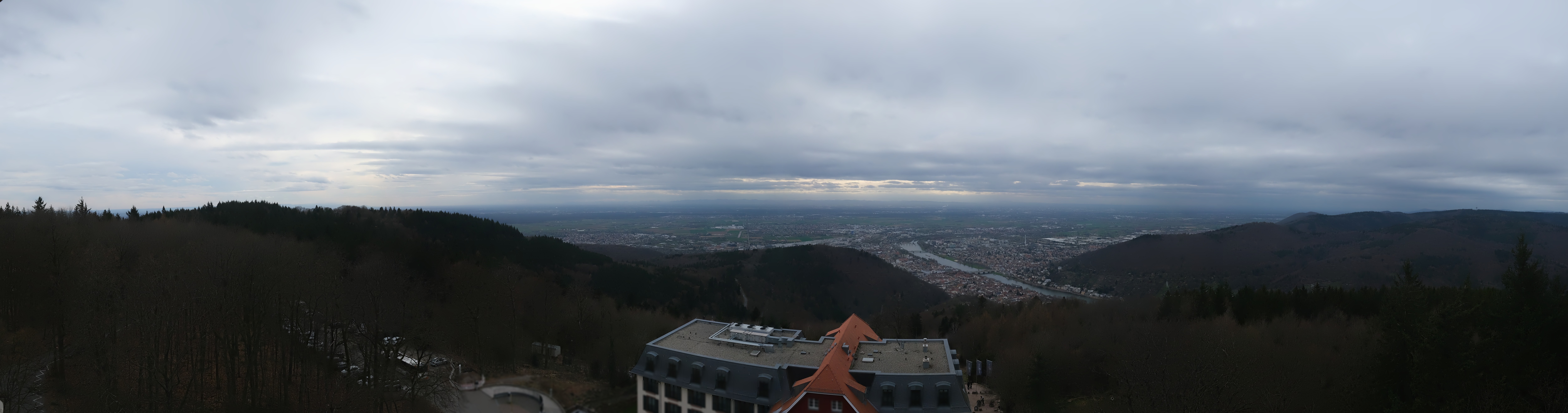 Archiv Foto Webcam Heidelberg - Panorama vom Berggasthof Königstuhl