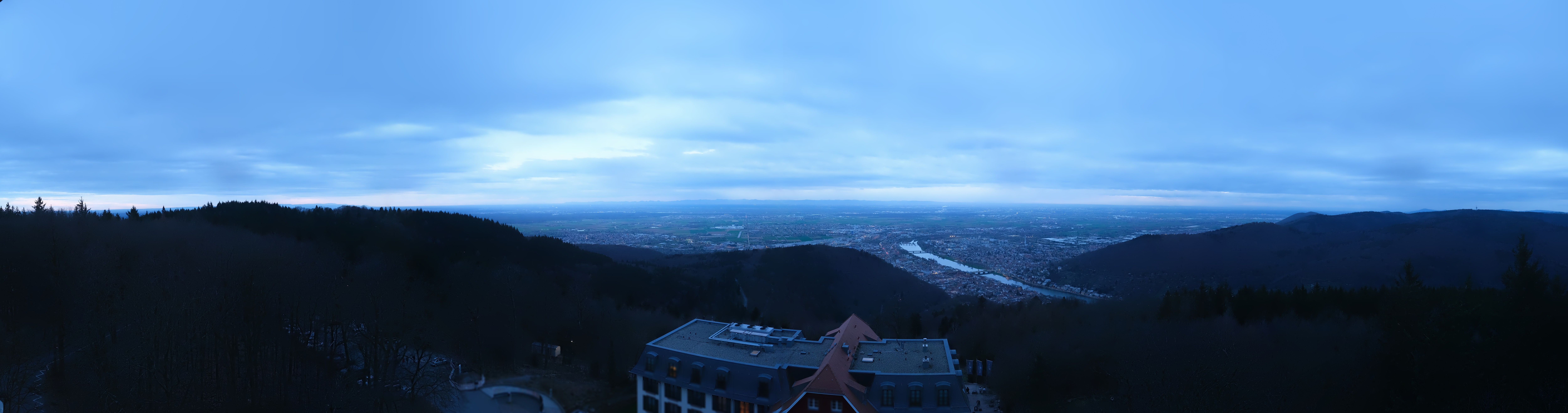 Archiv Foto Webcam Heidelberg - Panorama vom Berggasthof Königstuhl