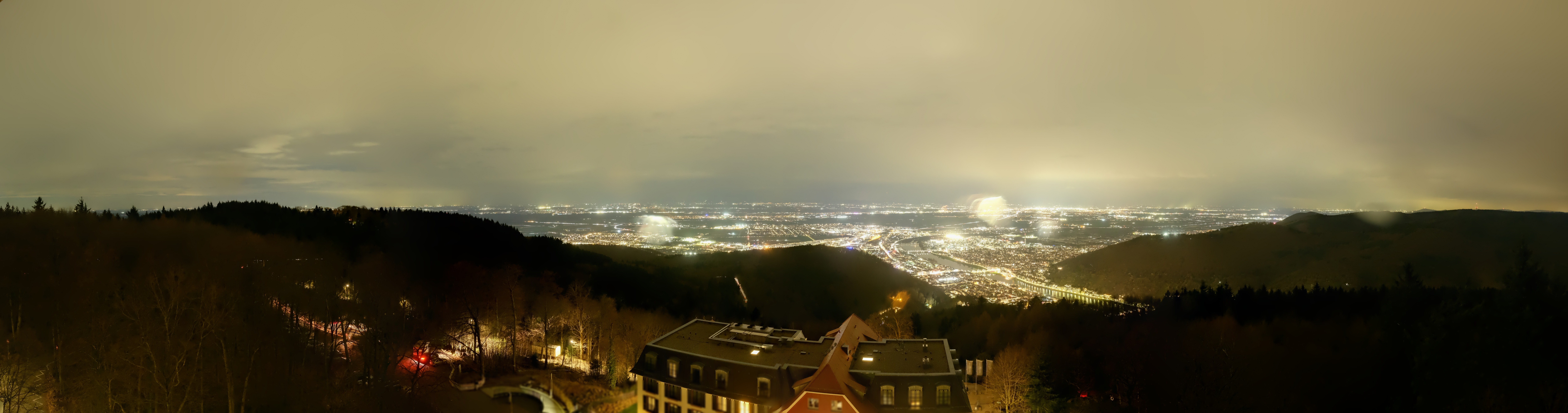 Archiv Foto Webcam Heidelberg - Panorama vom Berggasthof Königstuhl