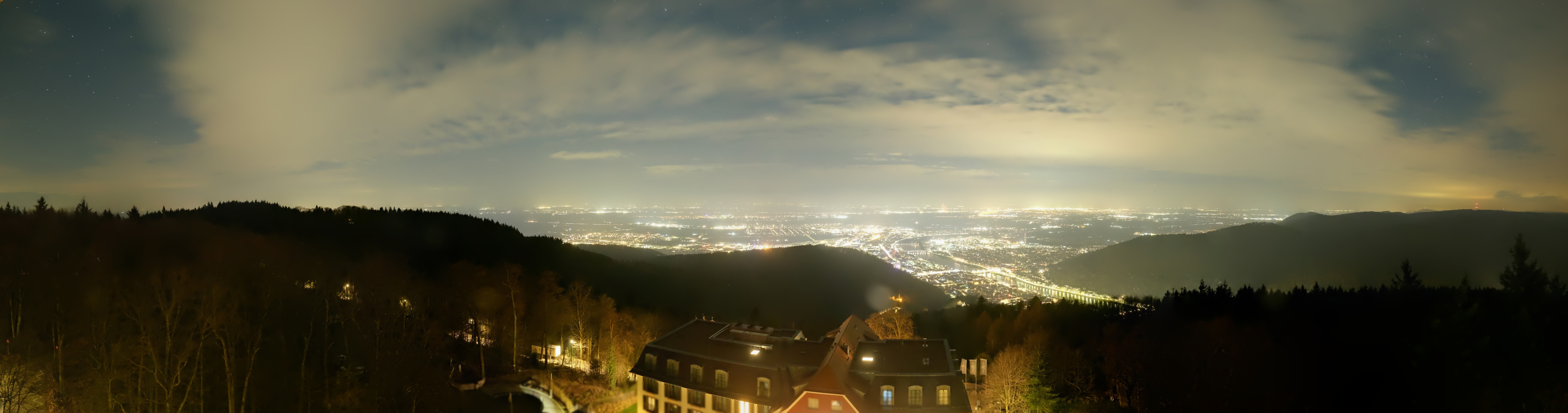 Archiv Foto Webcam Heidelberg - Panorama vom Berggasthof Königstuhl