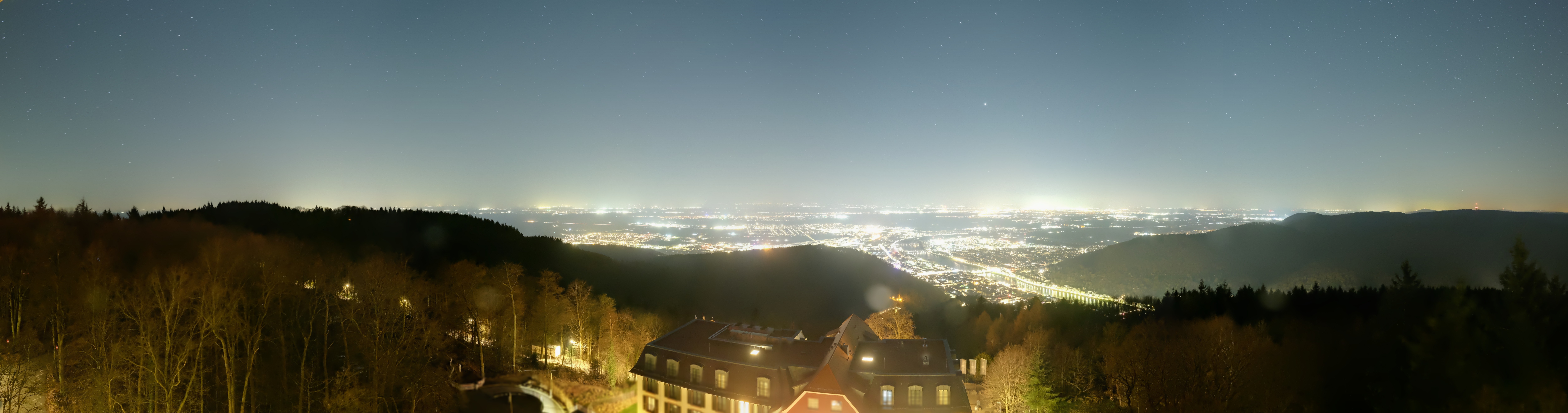 Archiv Foto Webcam Heidelberg - Panorama vom Berggasthof Königstuhl