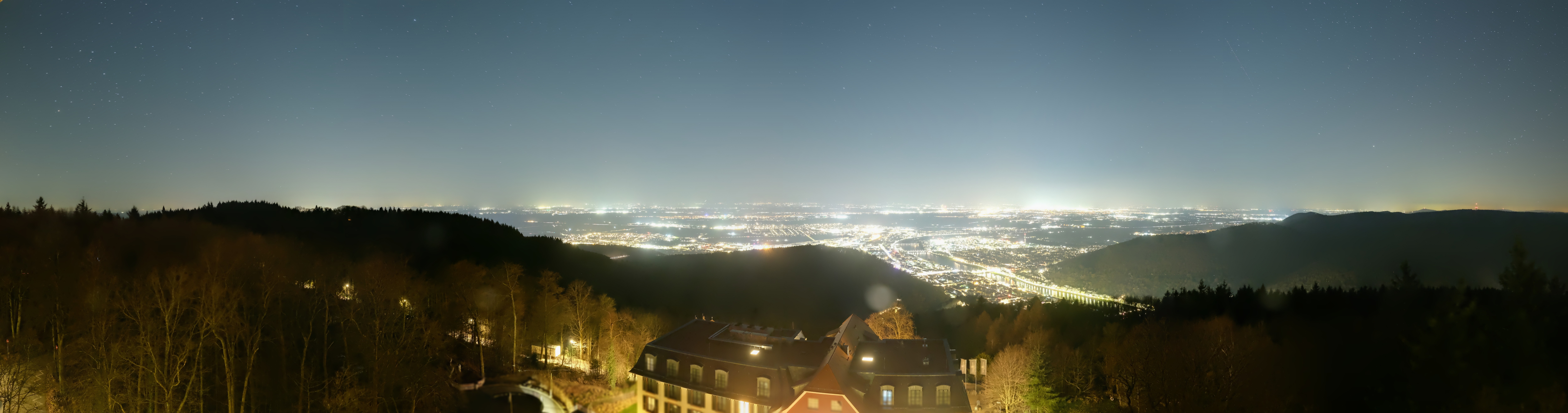 Archiv Foto Webcam Heidelberg - Panorama vom Berggasthof Königstuhl
