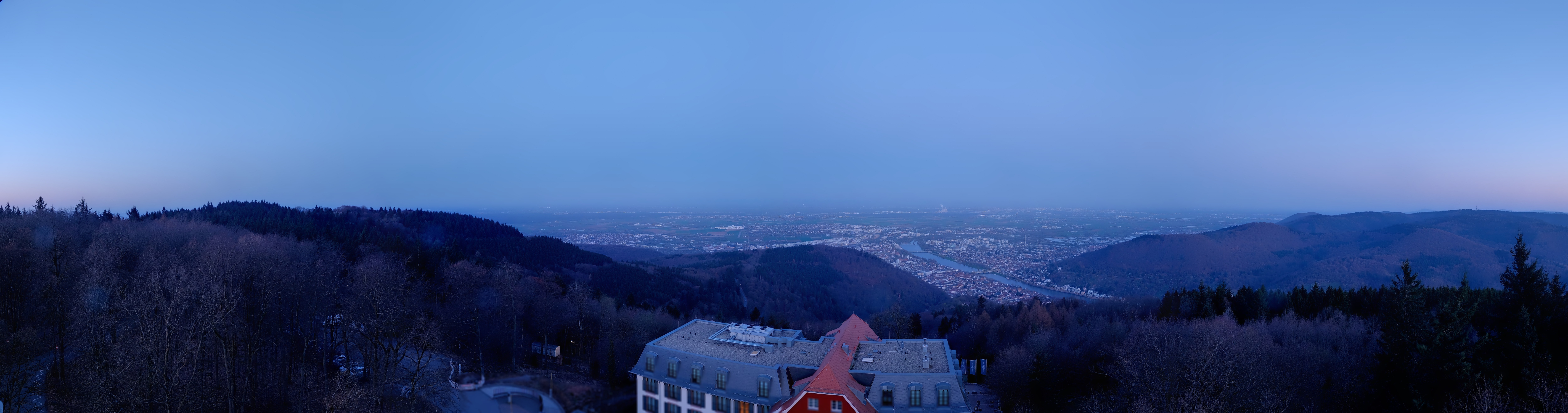 Archiv Foto Webcam Heidelberg - Panorama vom Berggasthof Königstuhl