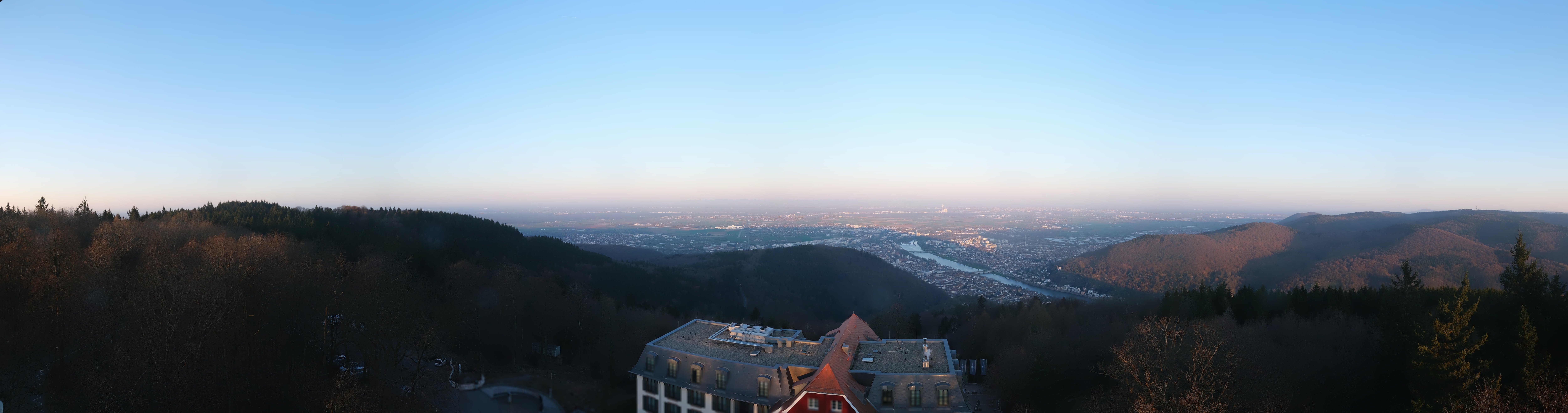 Archiv Foto Webcam Heidelberg - Panorama vom Berggasthof Königstuhl