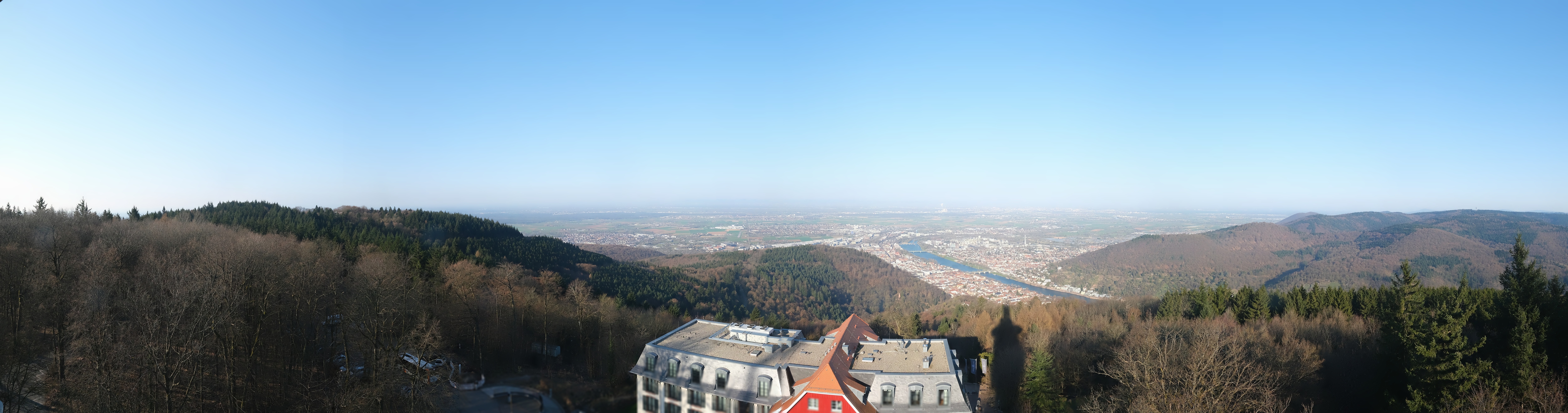 Archiv Foto Webcam Heidelberg - Panorama vom Berggasthof Königstuhl