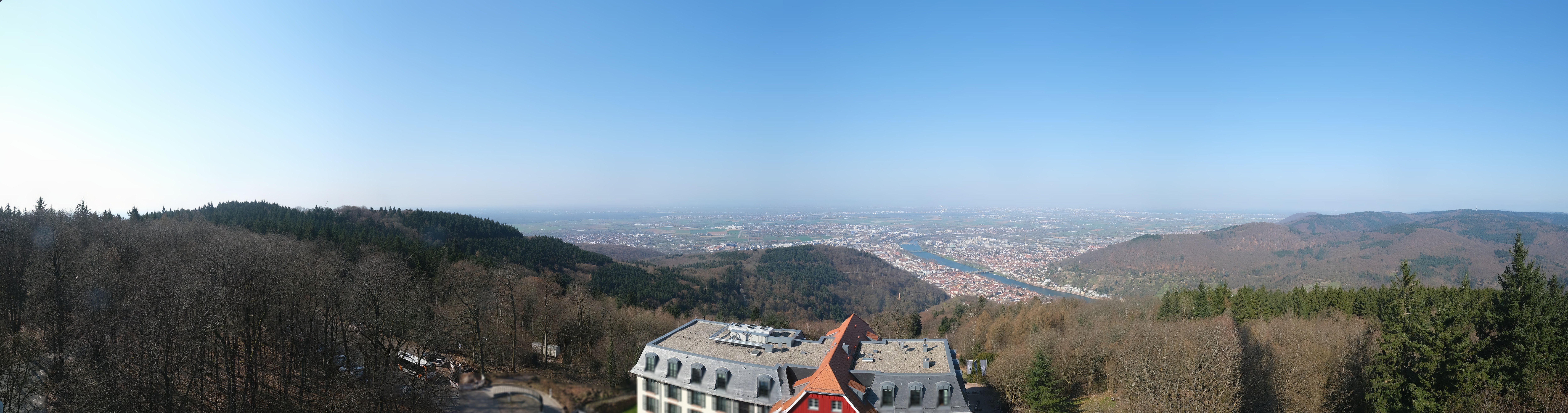 Archiv Foto Webcam Heidelberg - Panorama vom Berggasthof Königstuhl