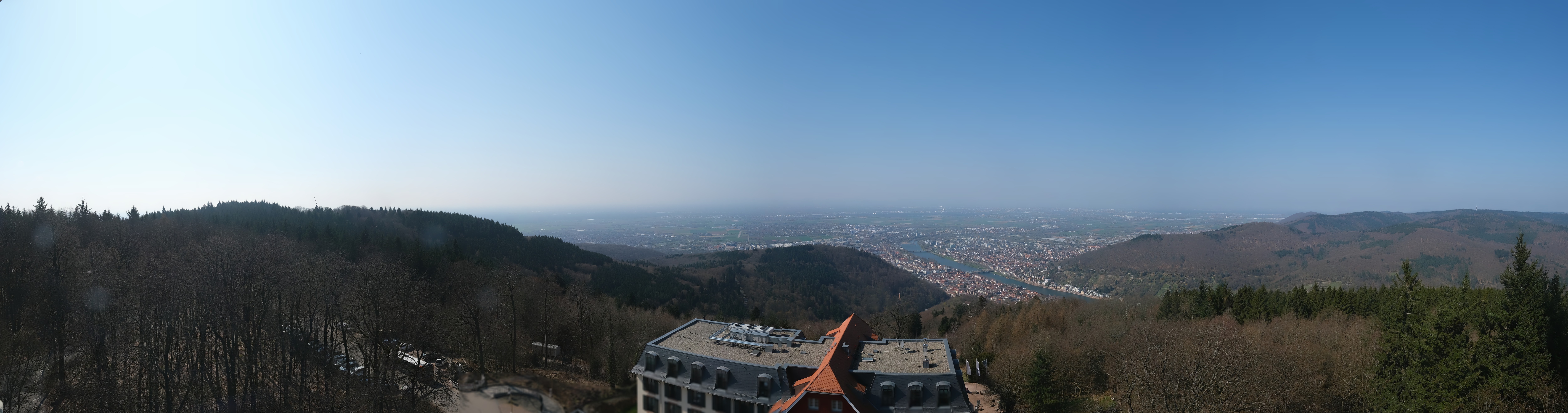 Archiv Foto Webcam Heidelberg - Panorama vom Berggasthof Königstuhl