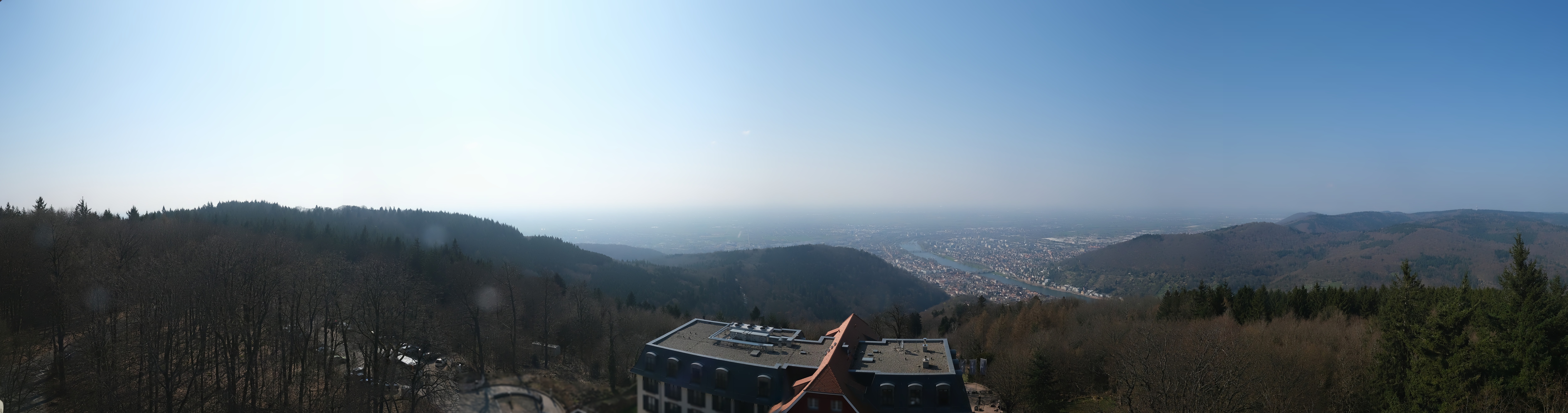 Archiv Foto Webcam Heidelberg - Panorama vom Berggasthof Königstuhl