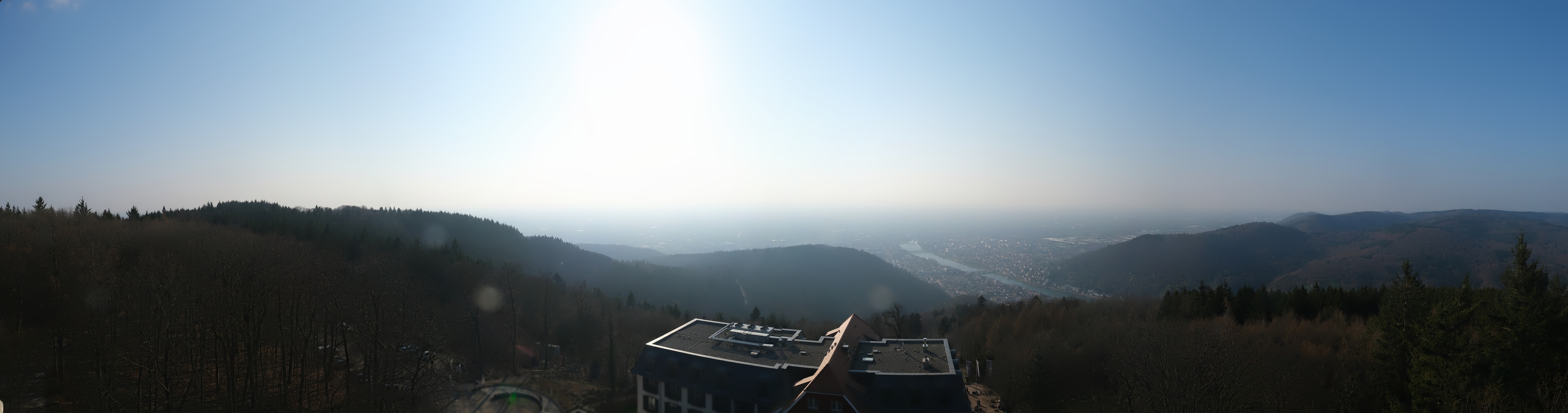 Archiv Foto Webcam Heidelberg - Panorama vom Berggasthof Königstuhl