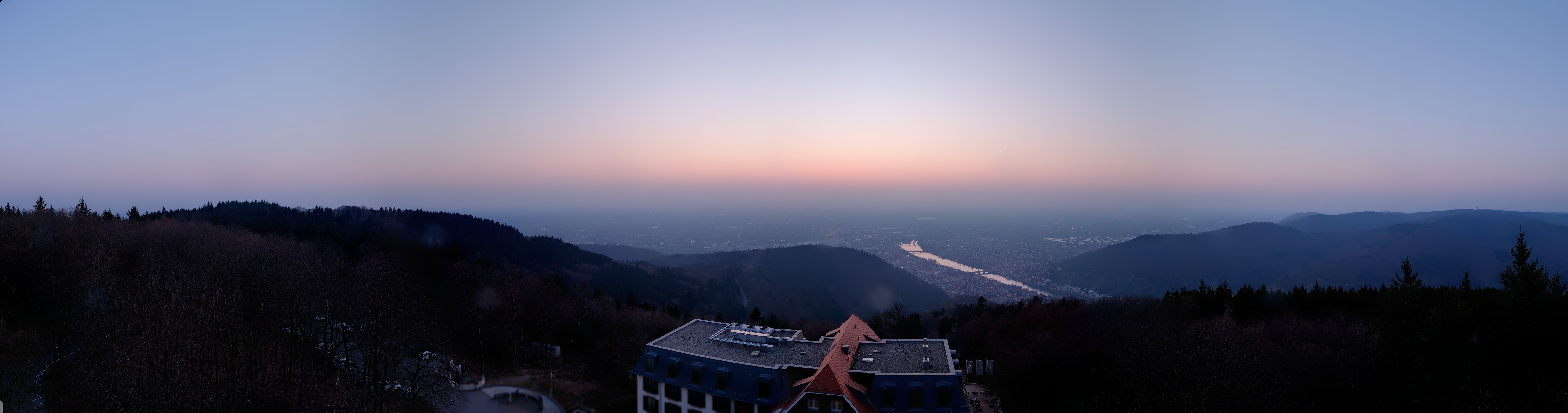 Archiv Foto Webcam Heidelberg - Panorama vom Berggasthof Königstuhl
