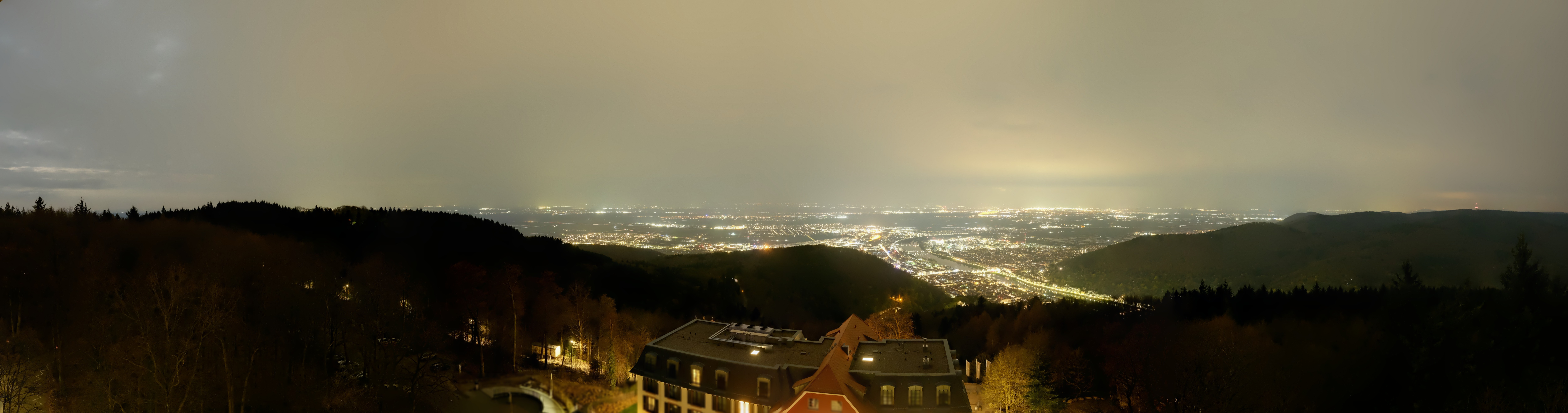 Archiv Foto Webcam Heidelberg - Panorama vom Berggasthof Königstuhl