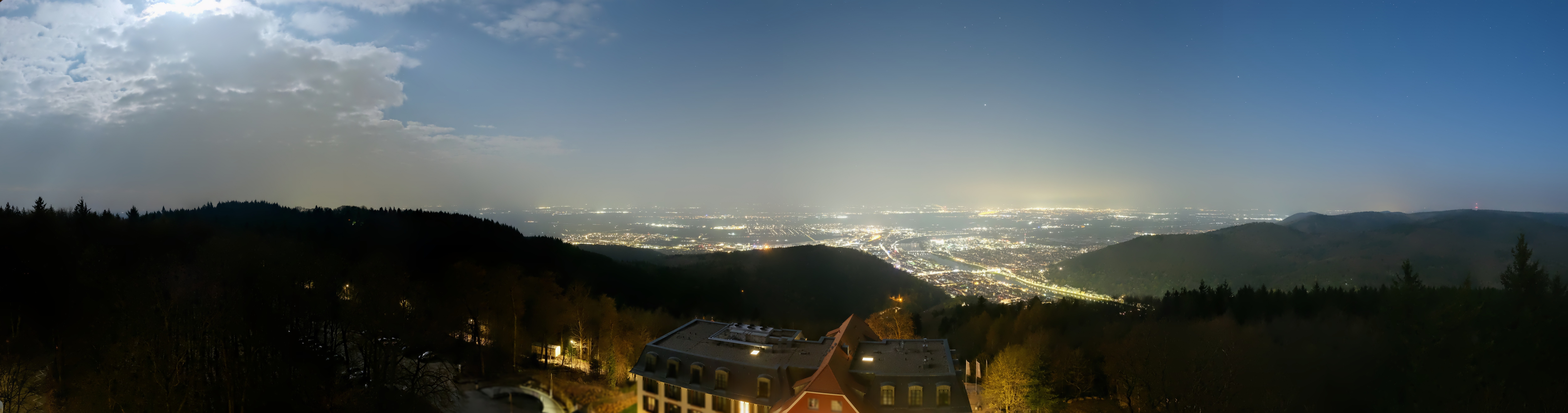 Archiv Foto Webcam Heidelberg - Panorama vom Berggasthof Königstuhl