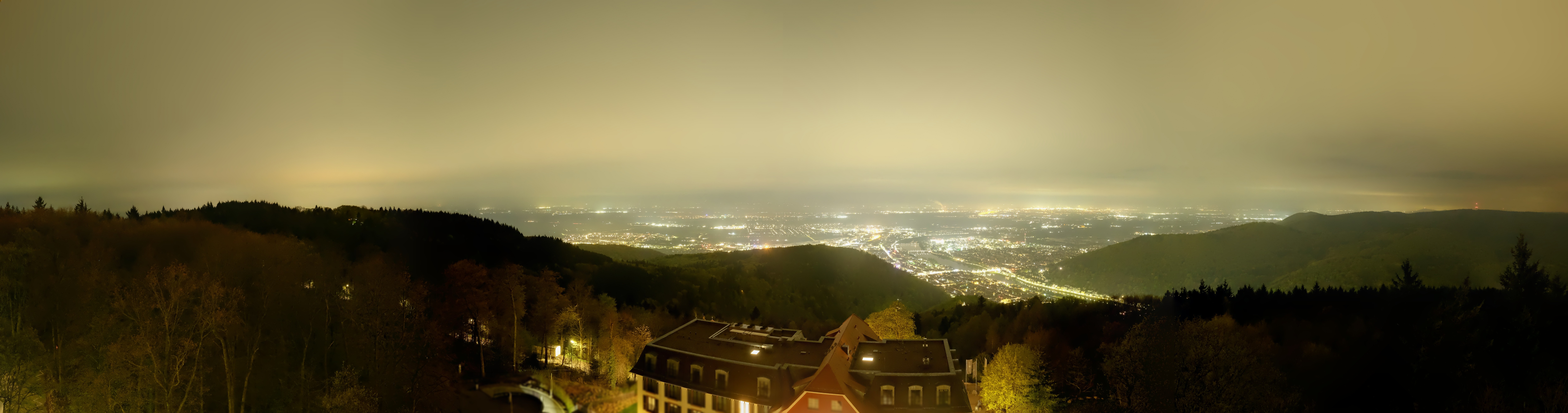 Archived image Webcam Heidelberg - View from Hotel Königstuhl