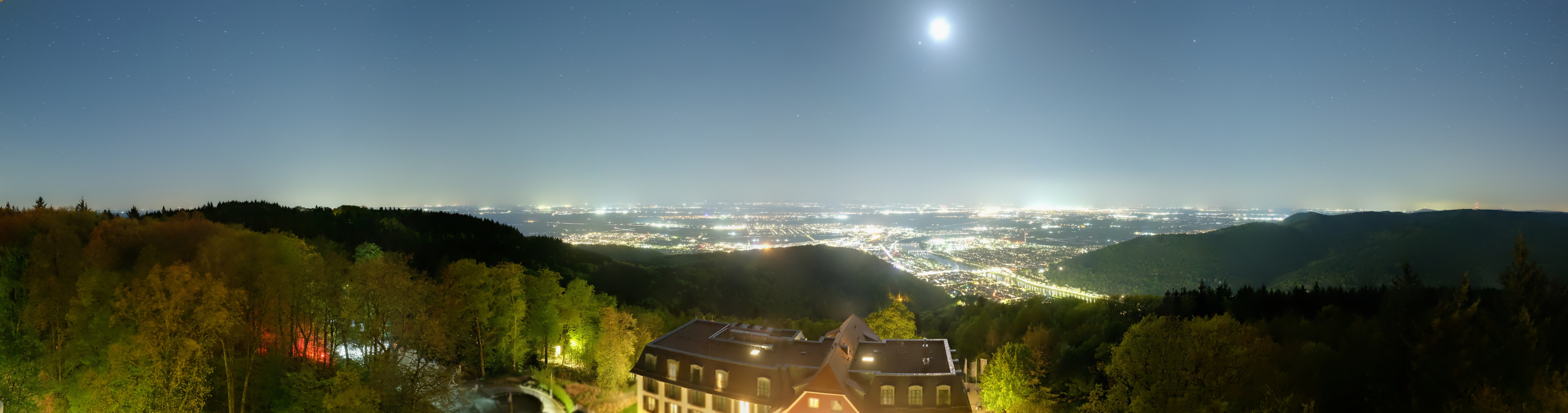 Archiv Foto Webcam Heidelberg - Panorama vom Berggasthof Königstuhl