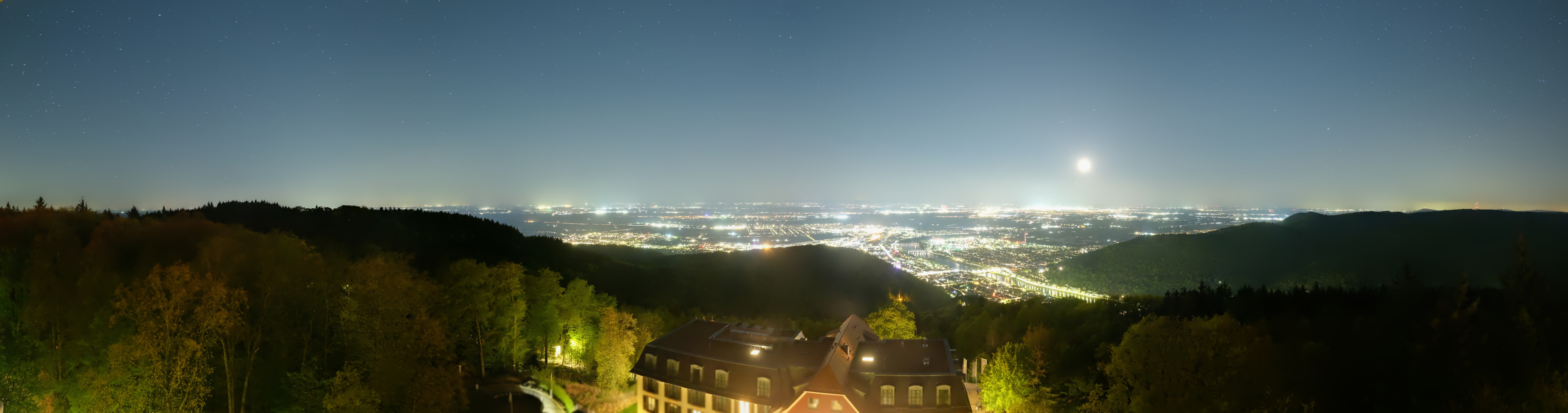 Archiv Foto Webcam Heidelberg - Panorama vom Berggasthof Königstuhl