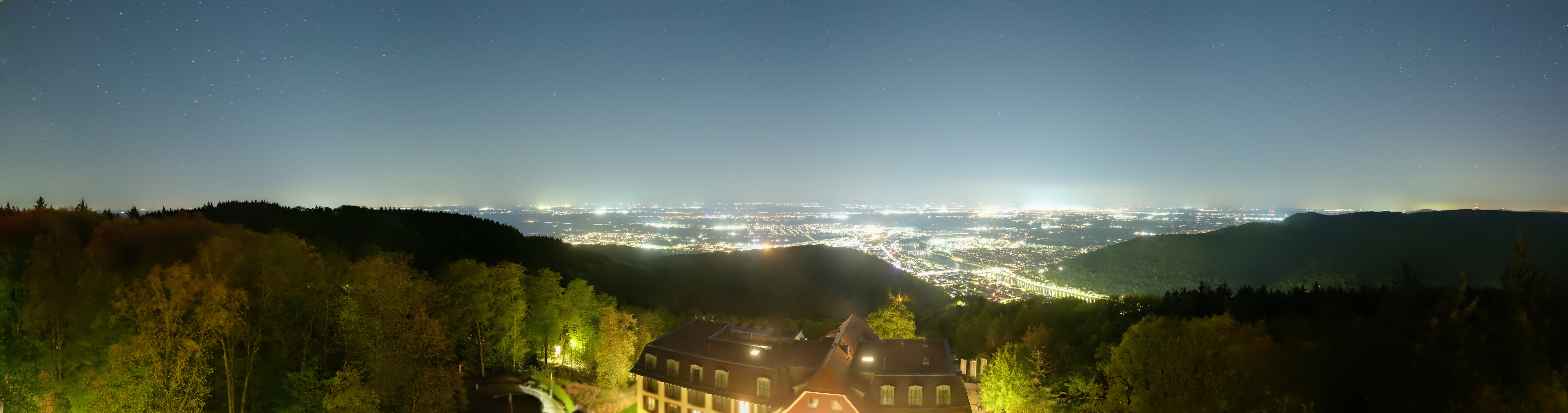 Archiv Foto Webcam Heidelberg - Panorama vom Berggasthof Königstuhl