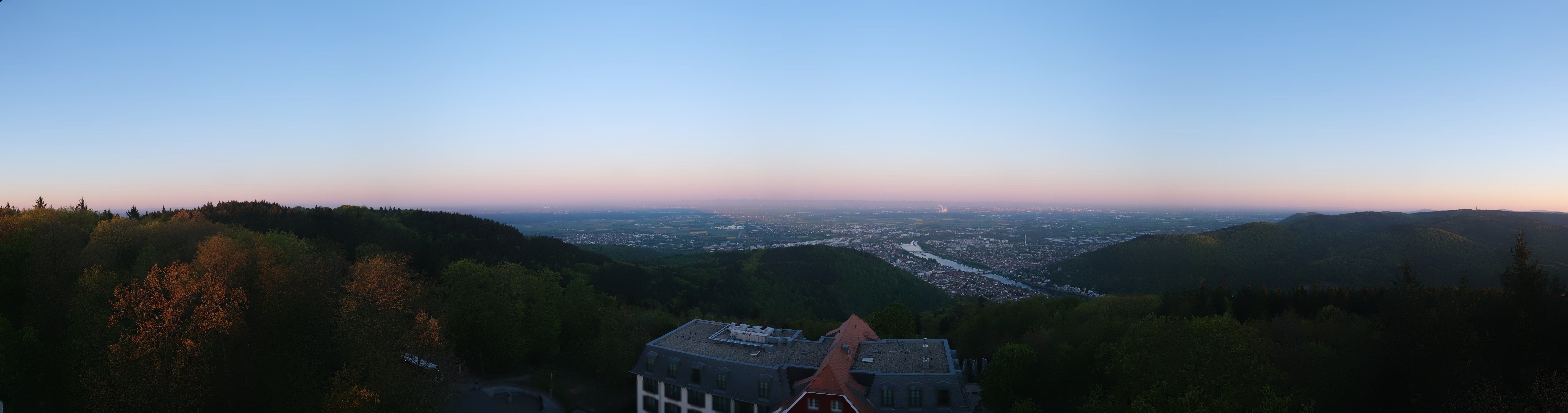Archiv Foto Webcam Heidelberg - Panorama vom Berggasthof Königstuhl