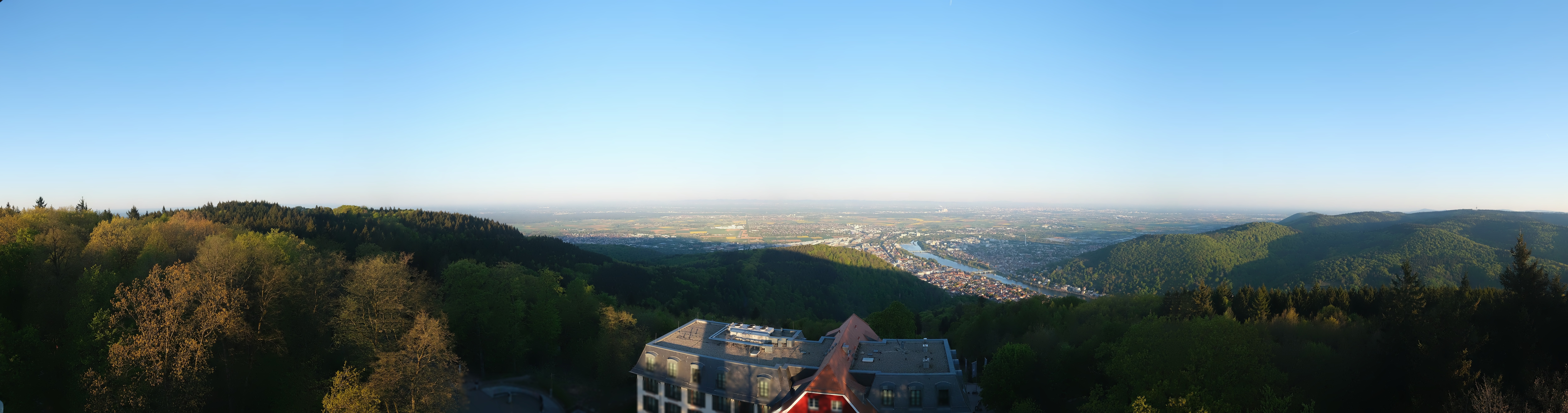 Archiv Foto Webcam Heidelberg - Panorama vom Berggasthof Königstuhl