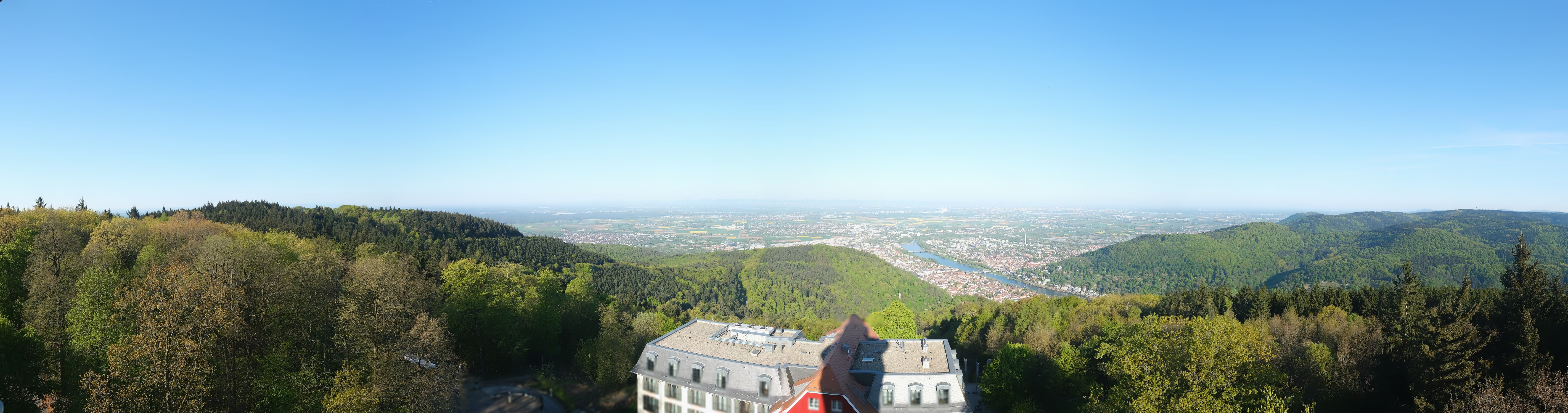 Archiv Foto Webcam Heidelberg - Panorama vom Berggasthof Königstuhl