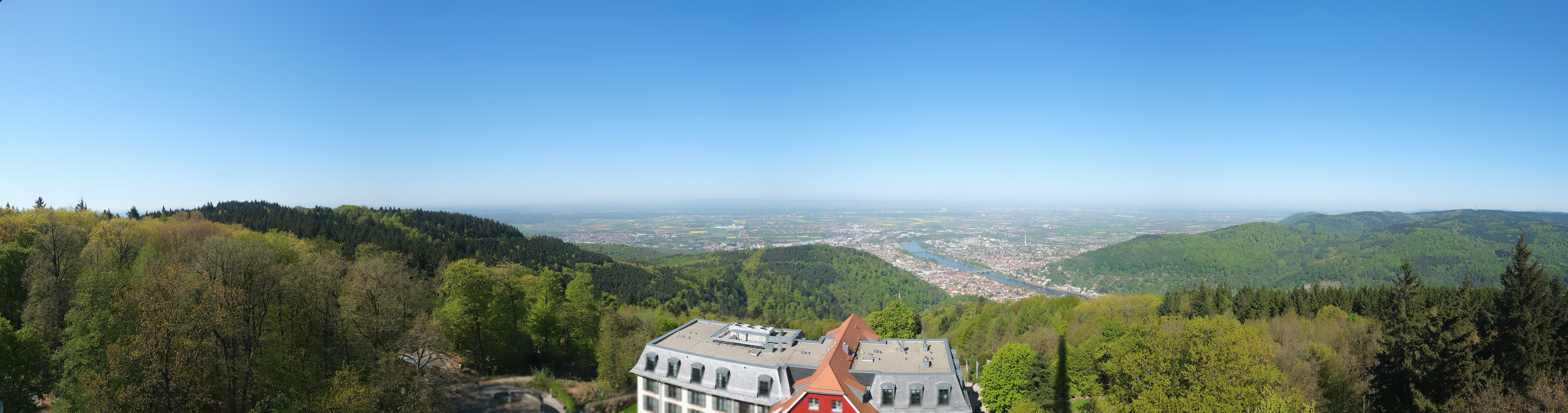 Archiv Foto Webcam Heidelberg - Panorama vom Berggasthof Königstuhl