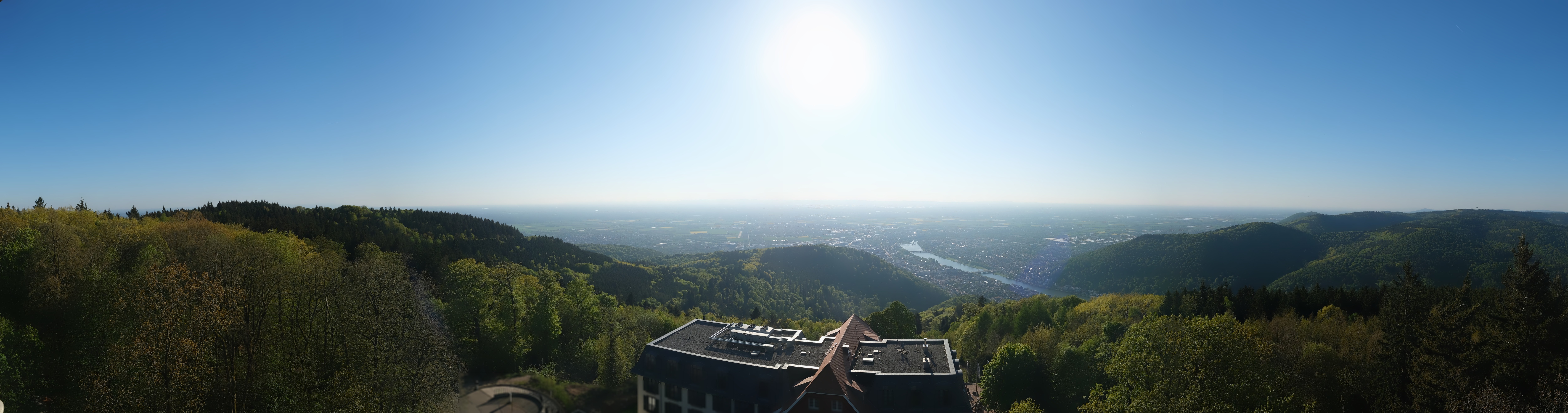 Archiv Foto Webcam Heidelberg - Panorama vom Berggasthof Königstuhl