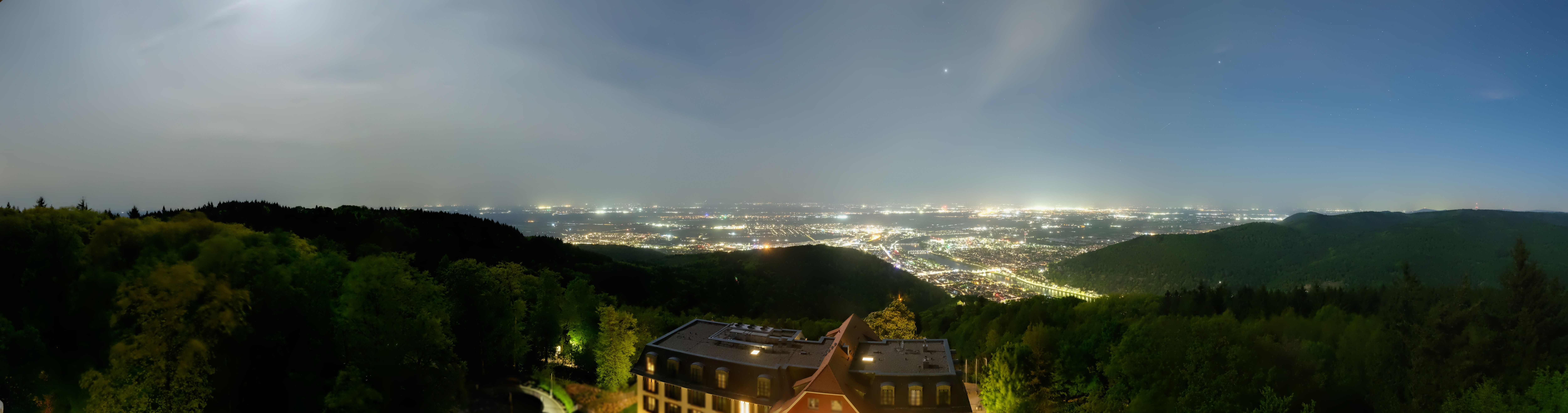 Archiv Foto Webcam Heidelberg - Panorama vom Berggasthof Königstuhl