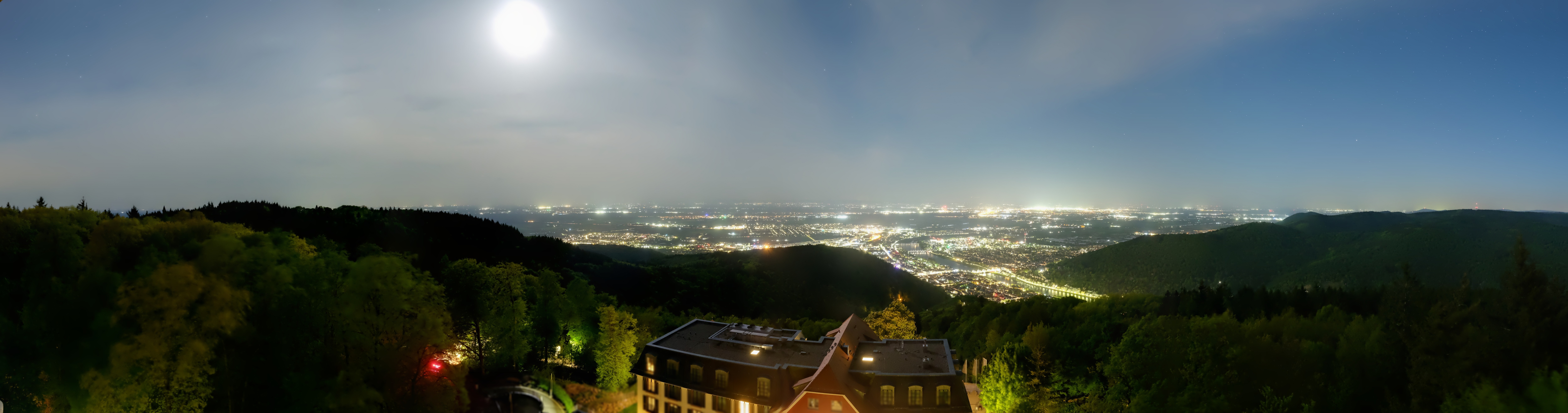 Archiv Foto Webcam Heidelberg - Panorama vom Berggasthof Königstuhl