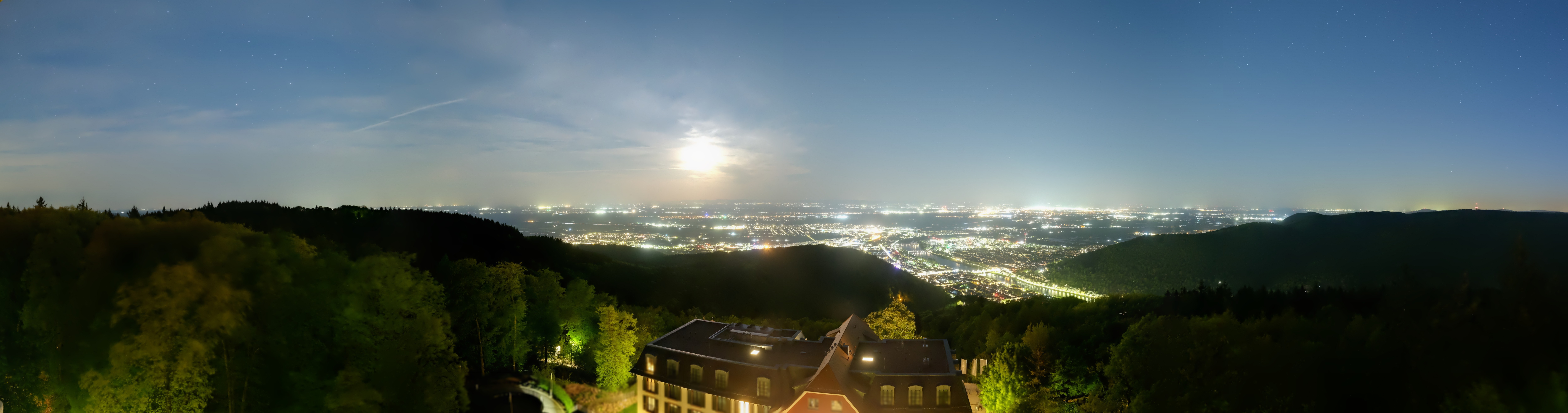 Archiv Foto Webcam Heidelberg - Panorama vom Berggasthof Königstuhl