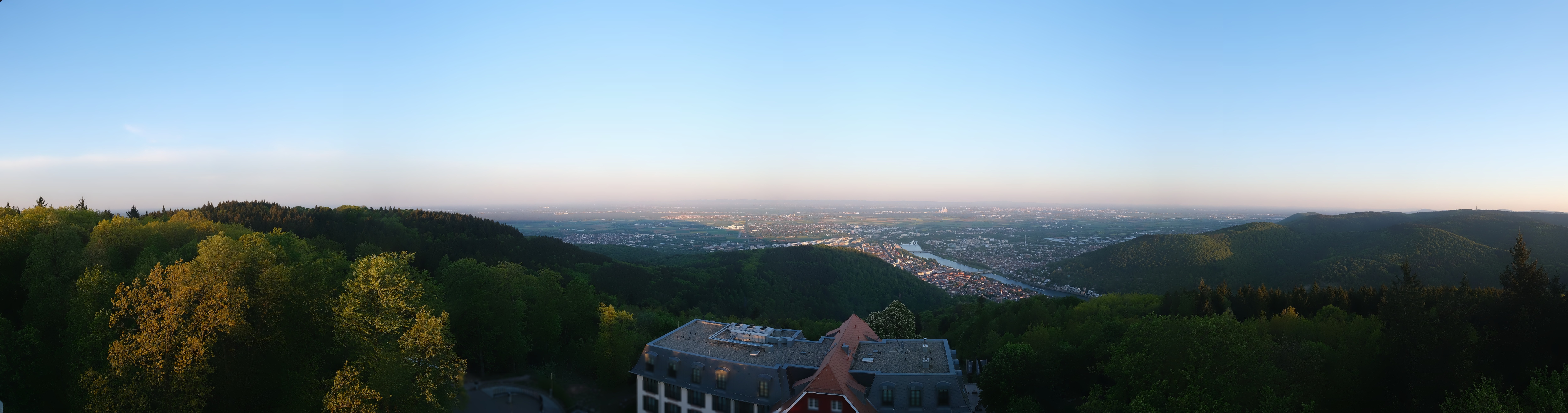 Archiv Foto Webcam Heidelberg - Panorama vom Berggasthof Königstuhl