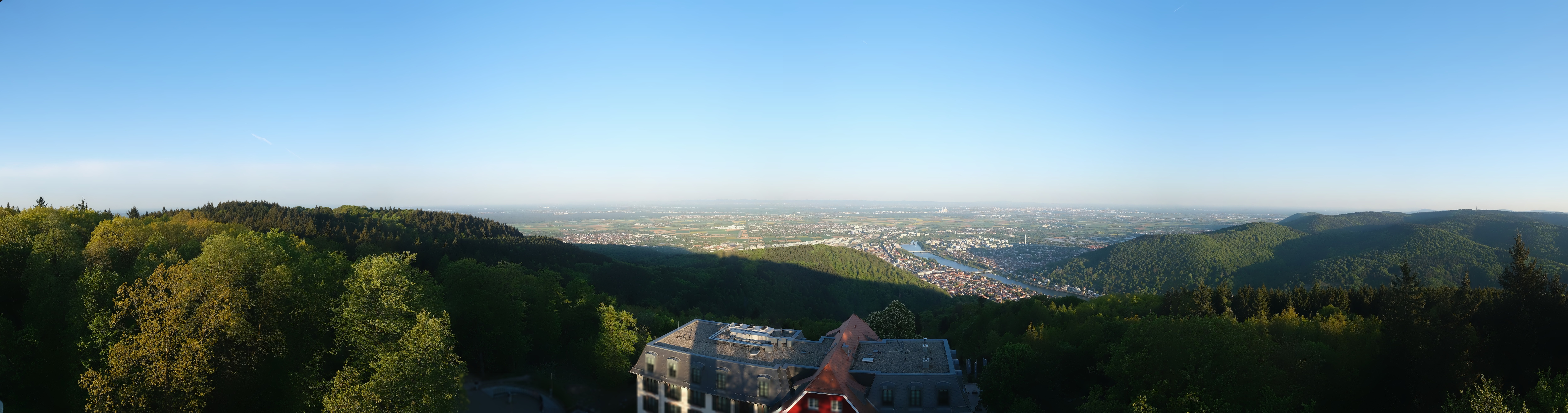 Archiv Foto Webcam Heidelberg - Panorama vom Berggasthof Königstuhl