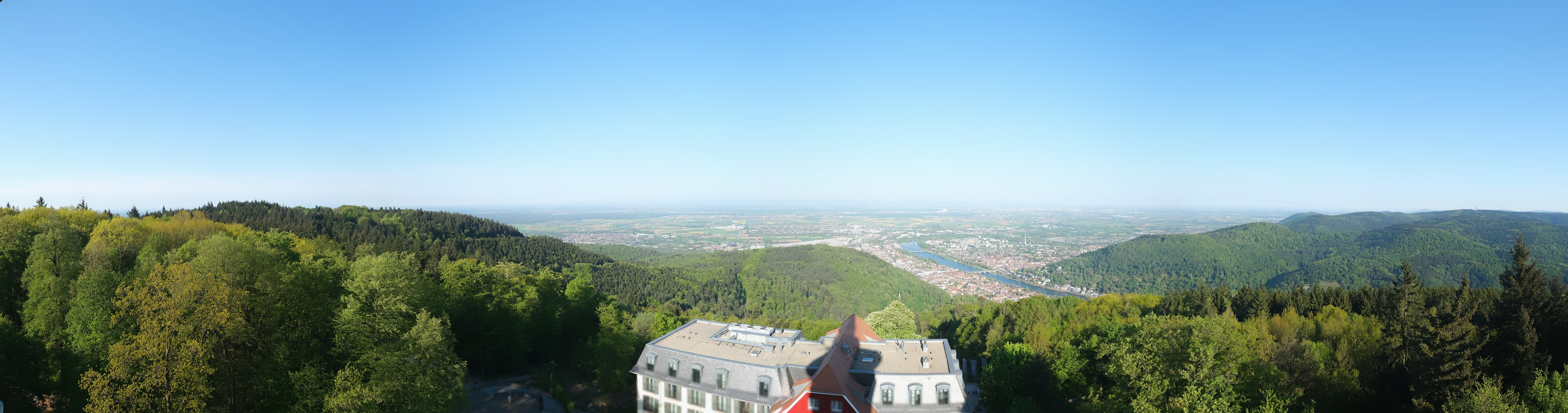 Archiv Foto Webcam Heidelberg - Panorama vom Berggasthof Königstuhl