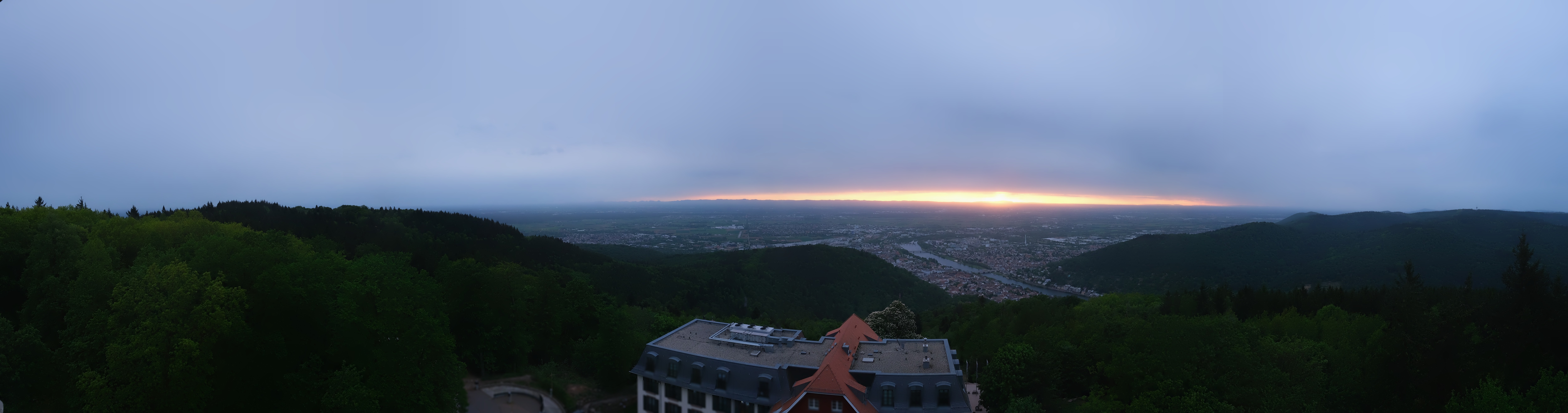 Archived image Webcam Heidelberg - View from Hotel Königstuhl